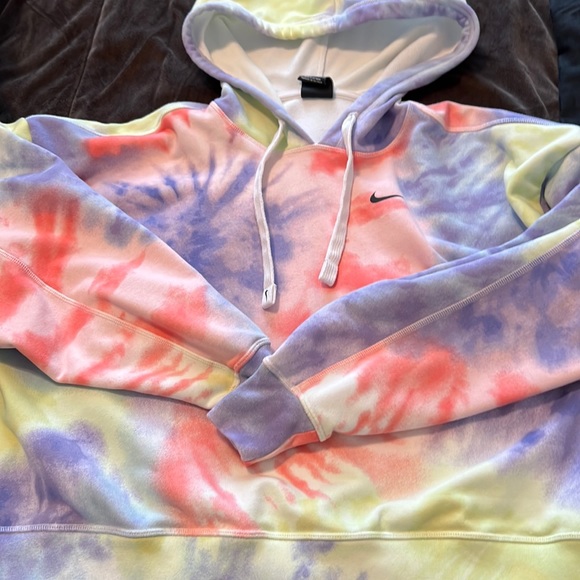 Nike Tops - Nike cropped Tie-dye hoodie